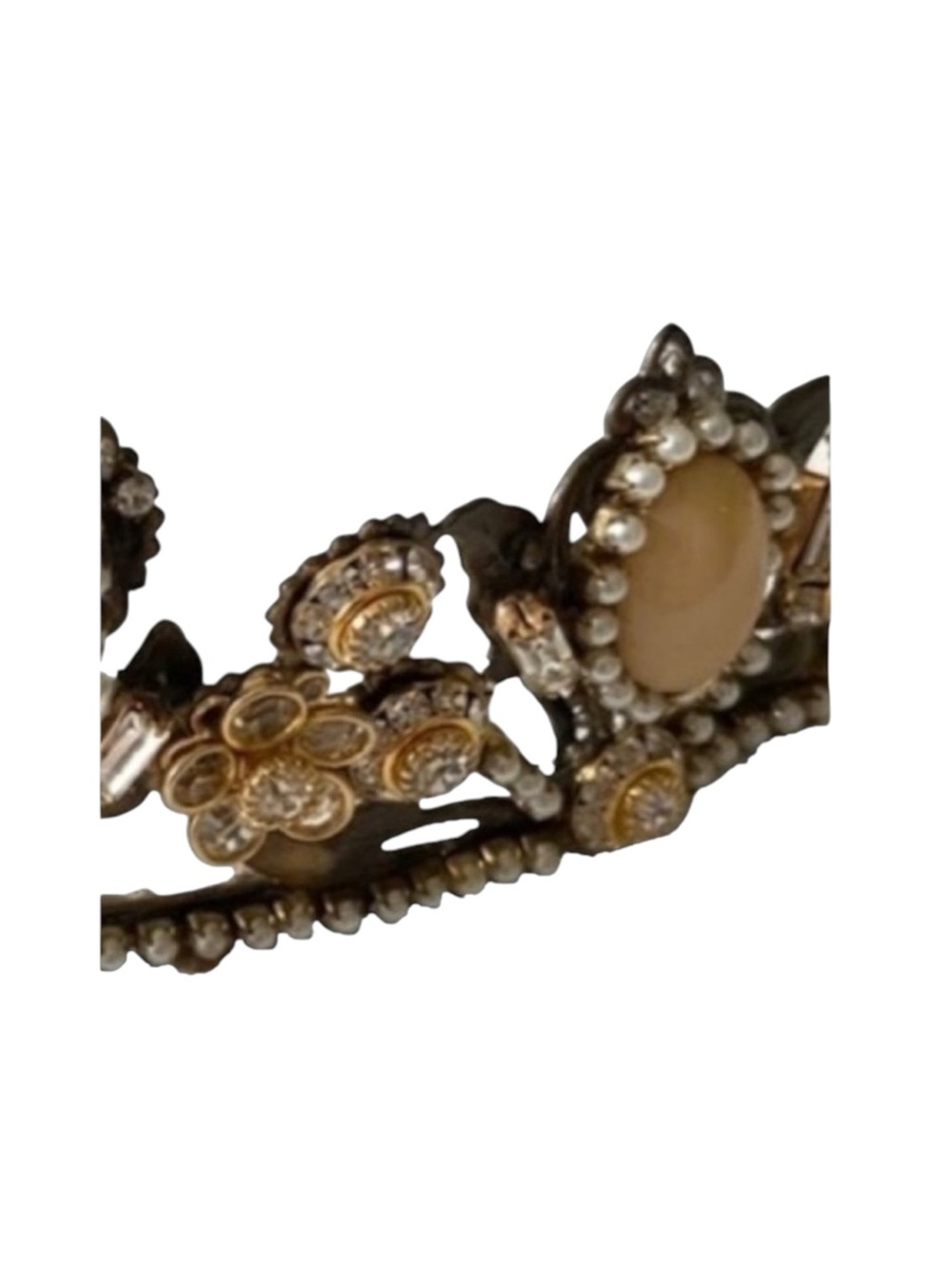 Vintage: Mari Elena ᪥ Moonstone Floral Swarovski Crystal Bridal Tiara ᪥ Luxury - Picture 4 of 16